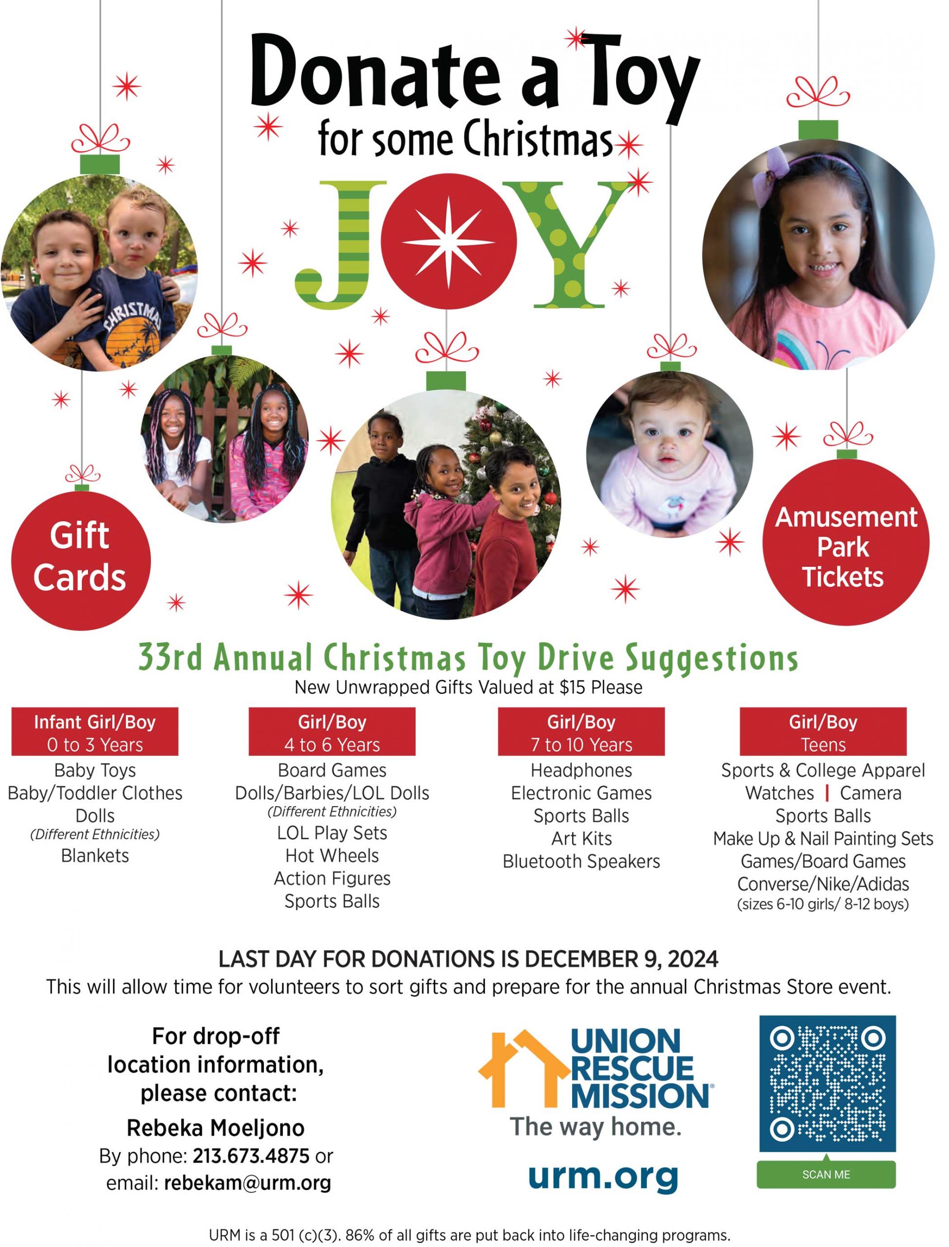 Donate a toy for Christmas 2024 Union Rescue Mission